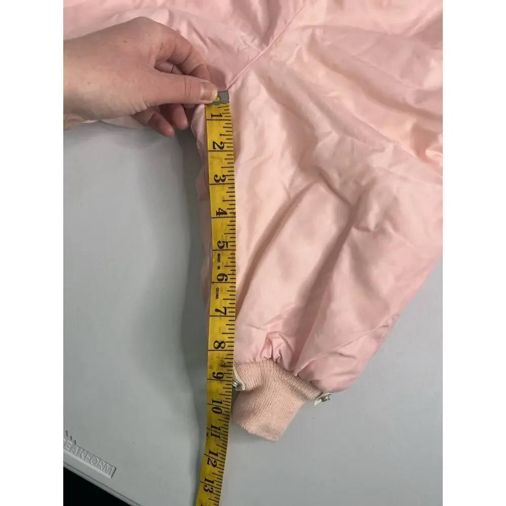 Vintage Snowsuit Quilted Pram Trundle Bundle Pink Removable Booties